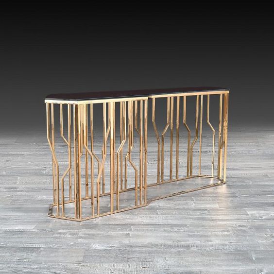Lorensia Large Rose Gold Console