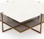 Hyla Marble Coffee Table, Brass - Furniture - Coffee Tables - Pottery Barn