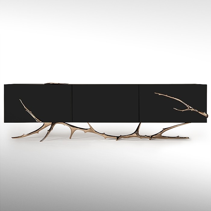 Meta Credenza 'bronze, Black Lacquer' By Hudson