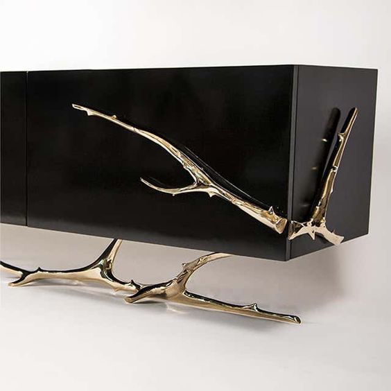 Meta Credenza 'bronze, Black Lacquer' By Hudson