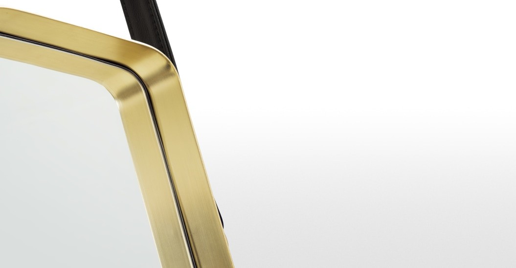 CORA LARGE MIRROR 45 X 100 CM, BLACK AND GOLD