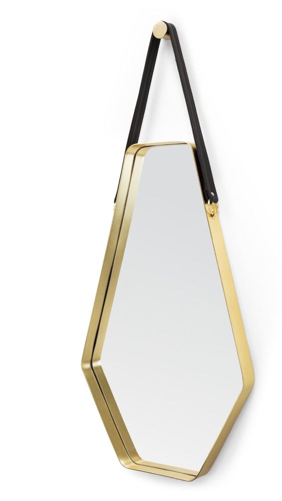 CORA LARGE MIRROR 45 X 100 CM, BLACK AND GOLD