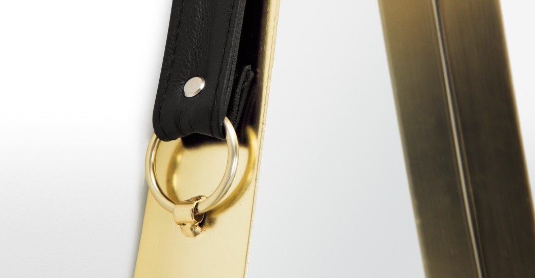 CORA LARGE MIRROR 45 X 100 CM, BLACK AND GOLD
